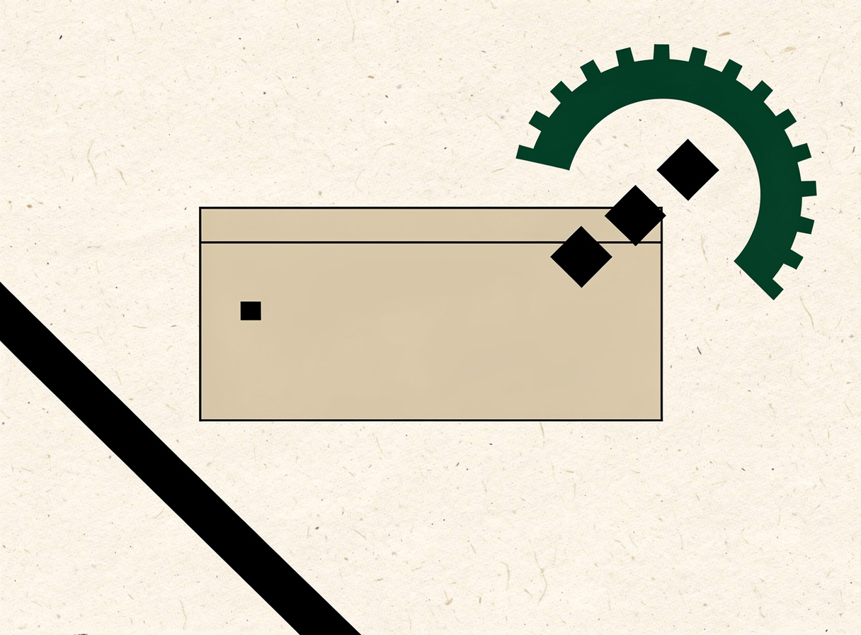 Abstract geometric illustration of a command-line tool generating components